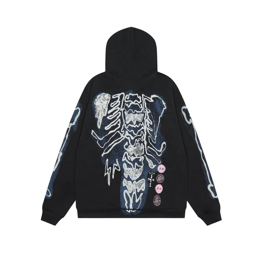 Skeleton Zip-Up Hoodie