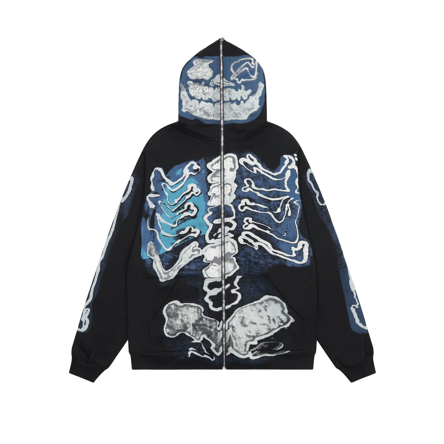 Skeleton Zip-Up Hoodie