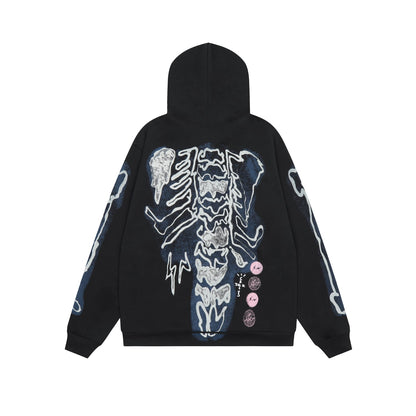 Skeleton Zip-Up Hoodie