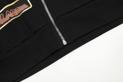 Black Utopia Zip Hoodie
