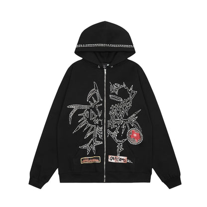 Black Utopia Zip Hoodie